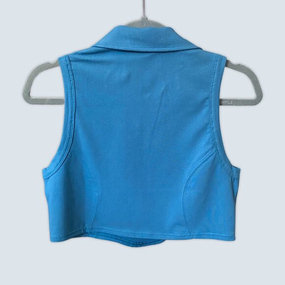 NEW Blue Reebok Varsity Collar Top Sz L - Picture 2 of 8